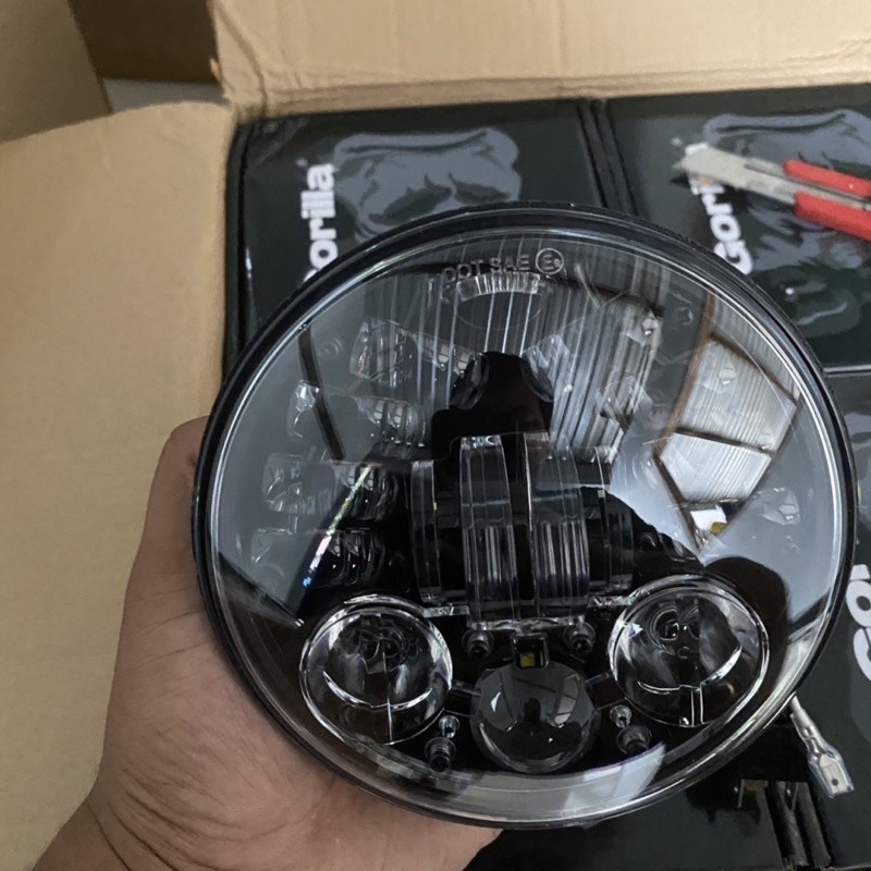 termurah lampu daymaker 16led 5,57 inch merk gorilla warna hitam