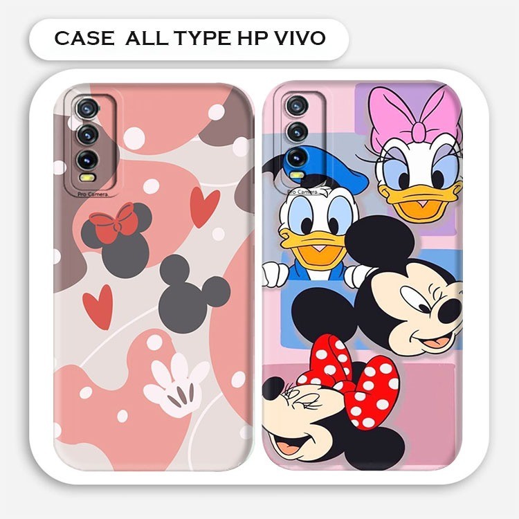 Case Hp Vivo Y20 / Y20S / Y12A / Y20A / Y20i / Y12S Motif Kartun Mickey Mouse Cute Terbaru Casing Hp