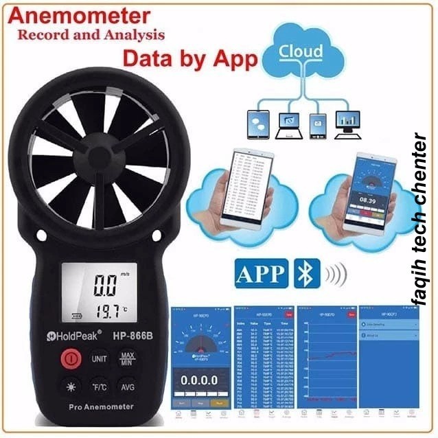 

Anemometer Android IOS Bluetooth With Mobile App HP-866B-APP HoldPeak