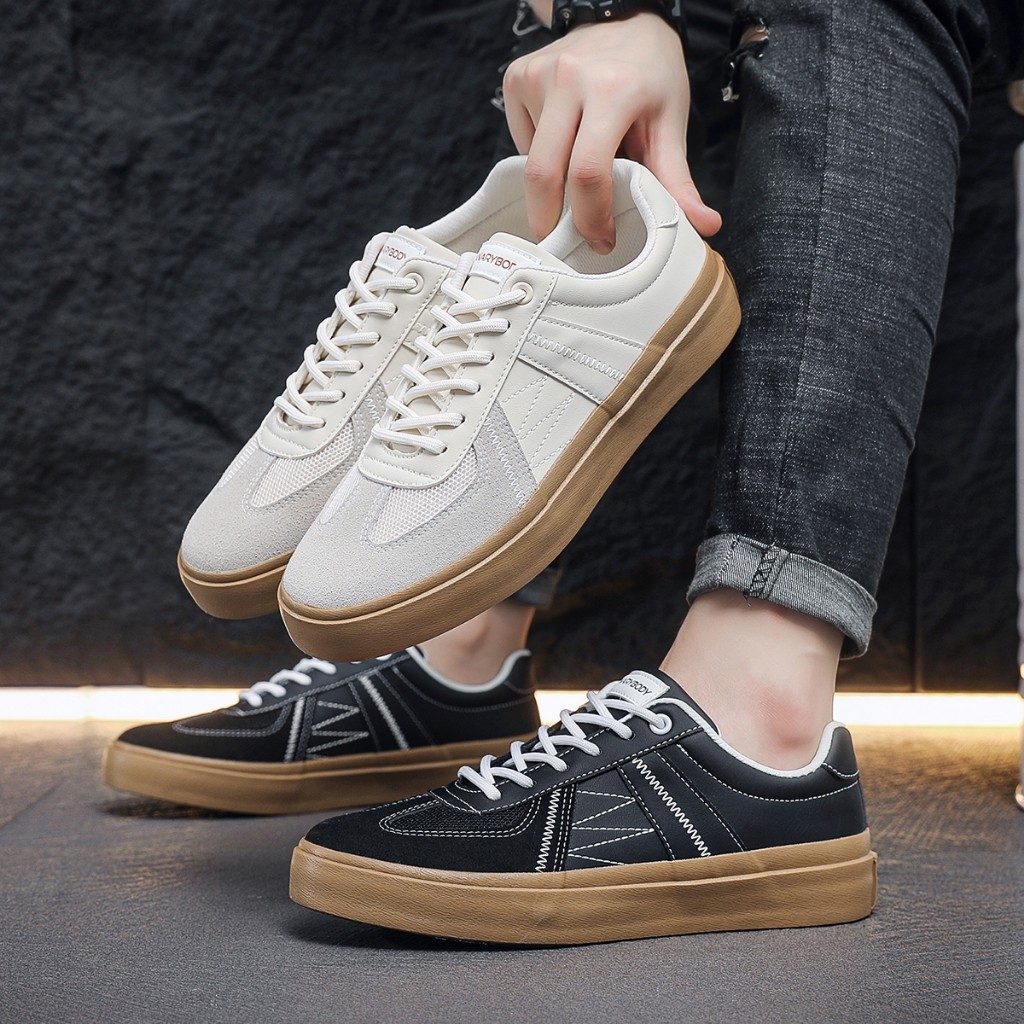 PANARYBODY Sepatu Pria Hangout Sepatu Kekinian Nyaman Dipakai Sepatu Hitam Sepatu Putih TH2402