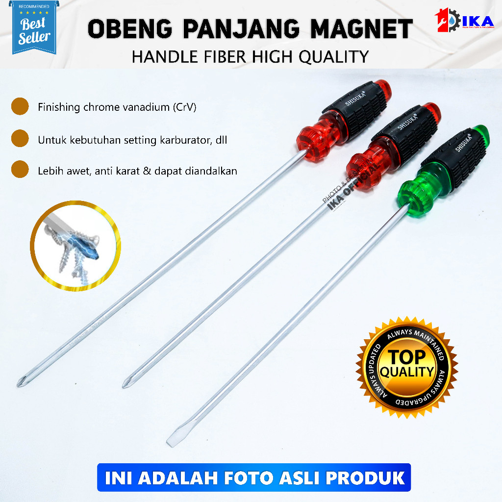 Obeng SUPER PANJANG 10 - 12  inch Bolak Balik Plus Minus Berkualitas / obeng getok BB Obeng Bolak Ba