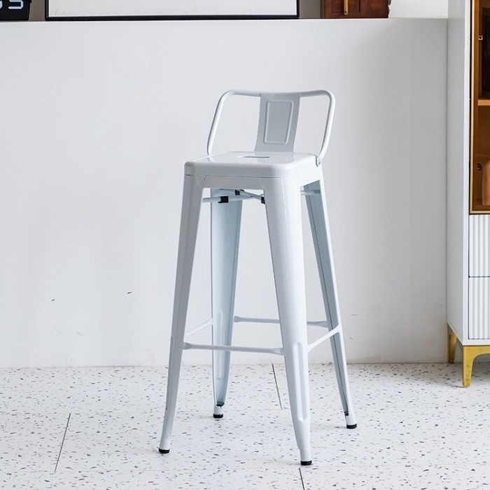 Furnibest Kursi Cafe Besi Kursi Tolix Kursi Bar - 1055 Putih