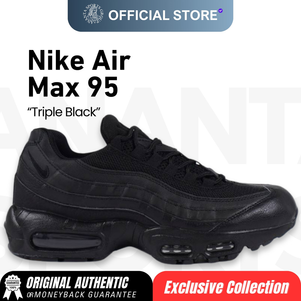 Sepatu Nike Air Max 95 Triple Black Original