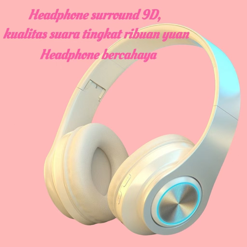 ins/Headset Bluetooth Nirkabel Headset Ekstra Bass Bercahaya untuk Oppo Huawei Vivo Apple Headset Un