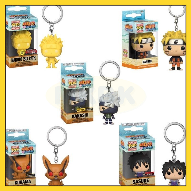 ⭐ MKBK ⭐ FUNKO POCKET POP Keychain Gantungan kunci Naruto Gantungan kunci Motor Kakashi Kurama Narut