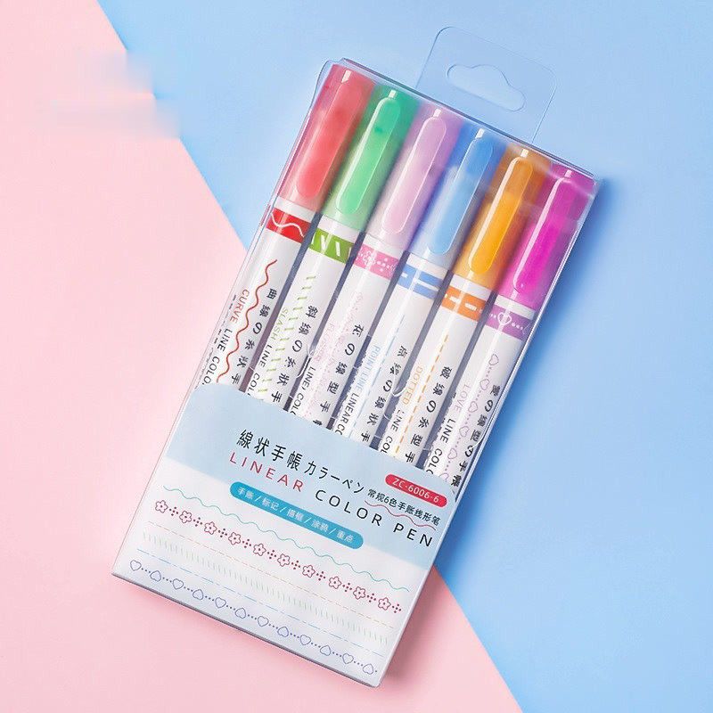 

Linear Color Pen / Stabilo Highlighter / Highlighter 1 Set 6 Pcs