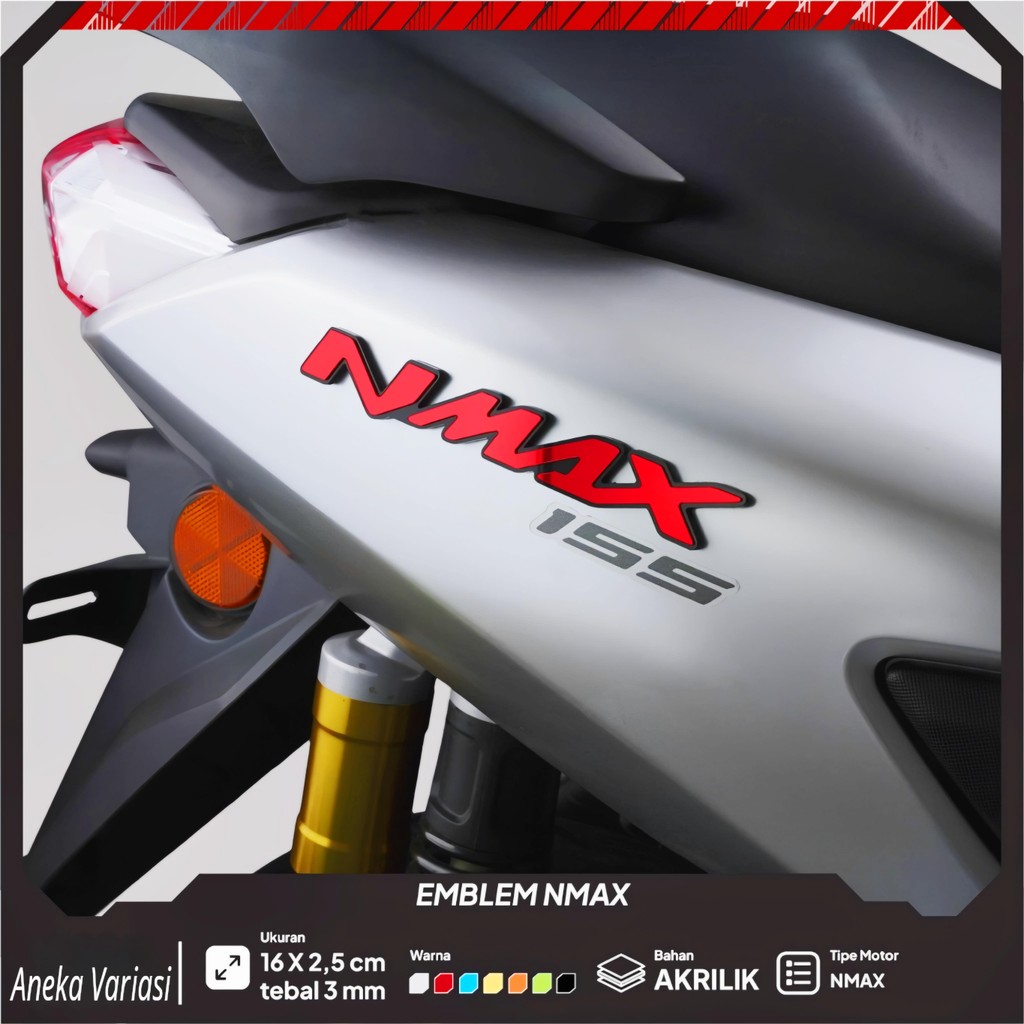 3D Emblem Motor NMAX NEW OLD 155 Timbul Logo NMAX Timbul Emblem Bukan Sticker atau Stiker NMAX Timbu