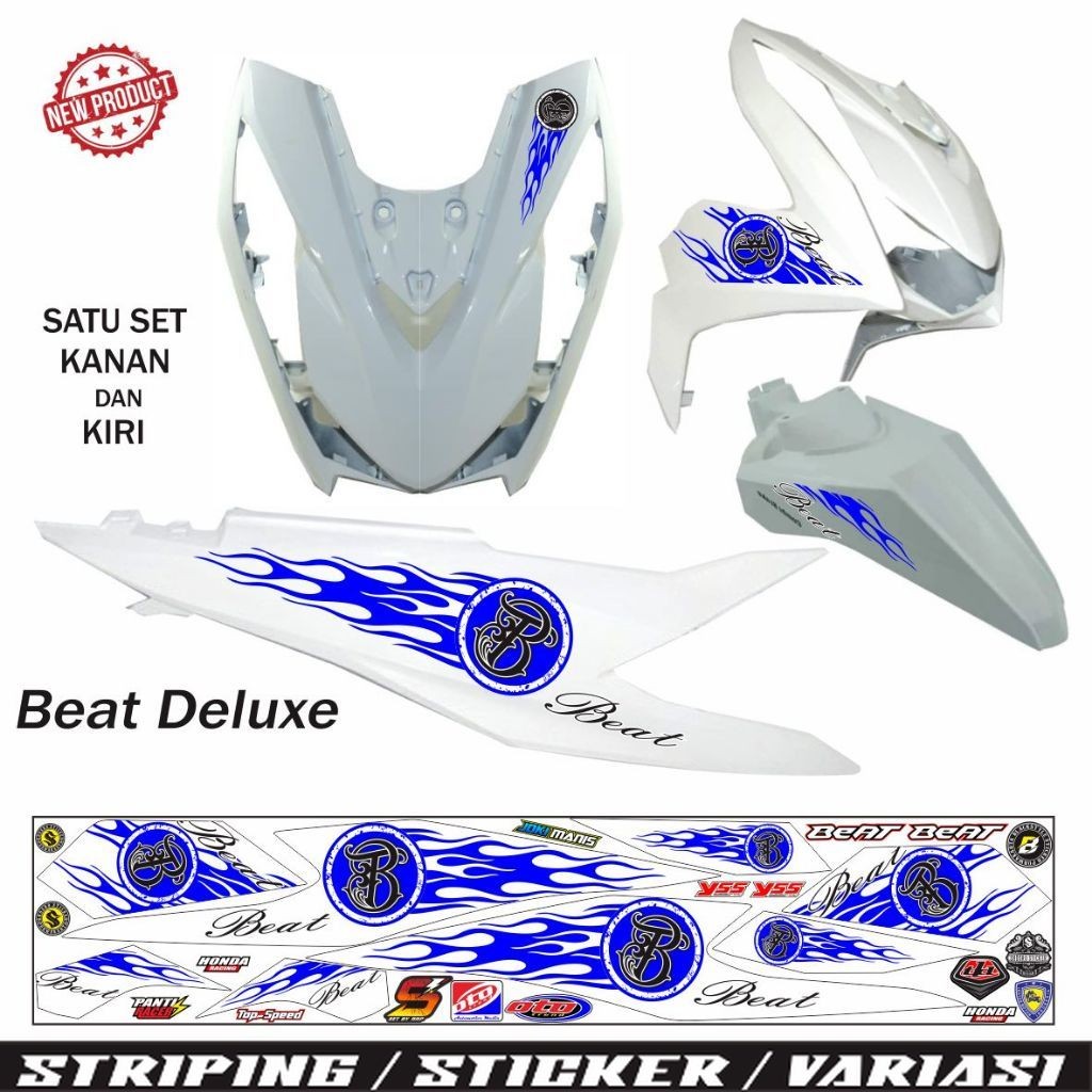 STRIPING BEAT ISS DELUXE 2020 VARIASI HONDA BEAT BARU CBS DELUXE 2021 / 2023 POLET