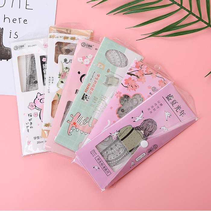 

⭐JOJU⭐PENGGARIS PLASTIK 1 SET 4 MODEL / RULER 1SET / PENGGARIS