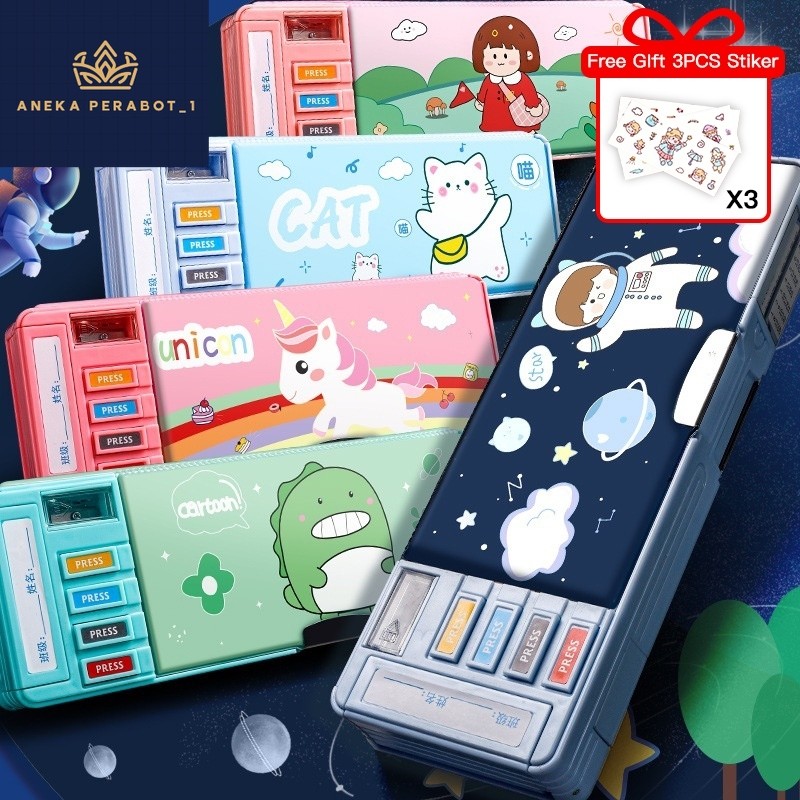 

Matougui Kotak alat tulis multifungsi berpenampilan tinggi dengan banyak pola dan kotak alat tulis berlapis ganda