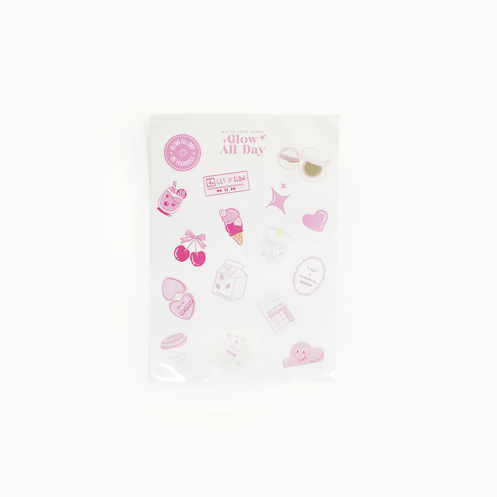 

[Gift Not For Sale] 2024 Wardah GWP Sticker Glow Pink