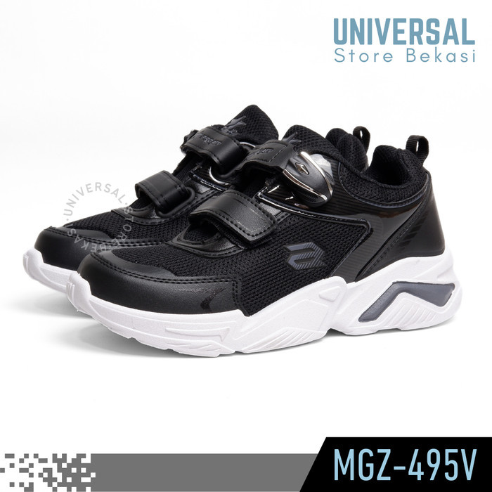 ✔B.R.M✔ - PASTI READY Sepatu Anak Lelaki Sekolah Magnet Paud TK SD Pro Att Mgz 495V Hitam - MGZ495V-
