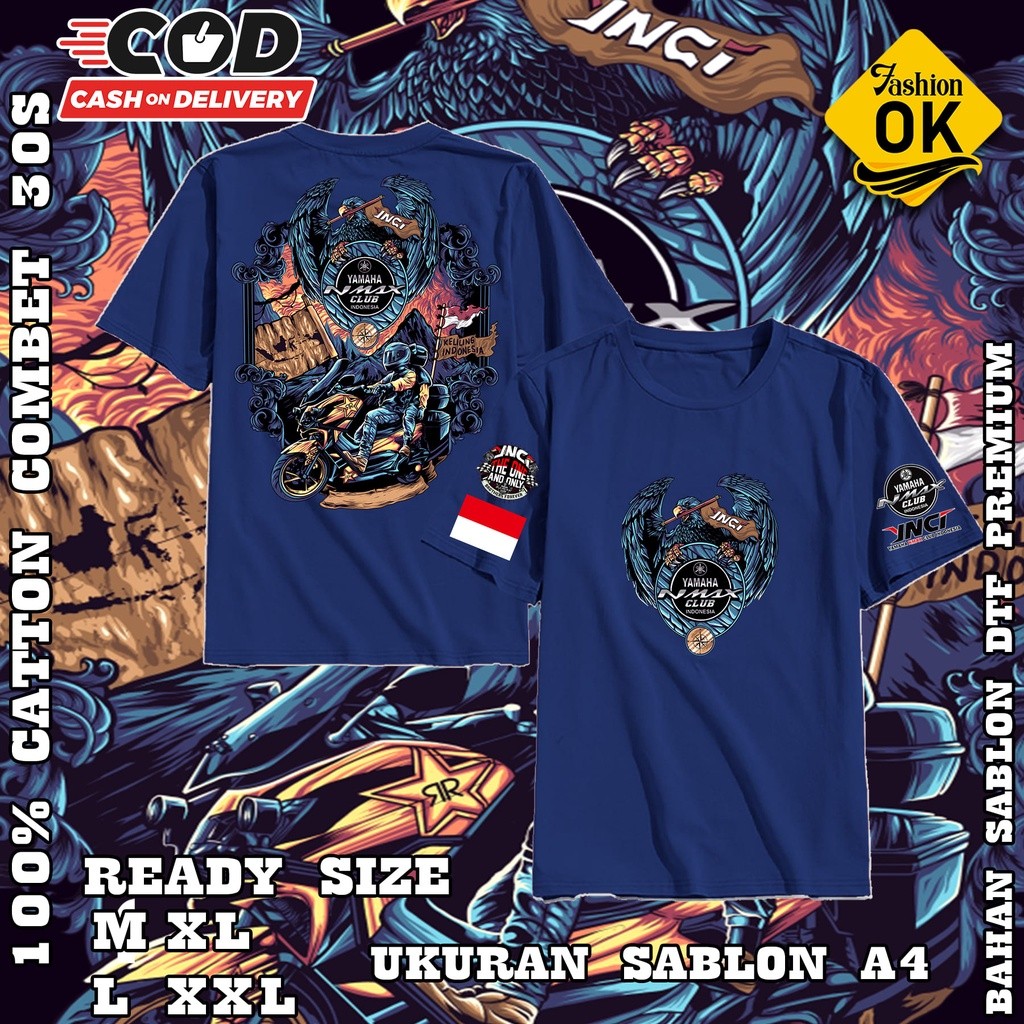 KAOS PRIA YAMAHA NMAX TOURING INDONESIA | SIMPLE, DINAMIS, DAN MEMBERIKAN KESAN KASUAL