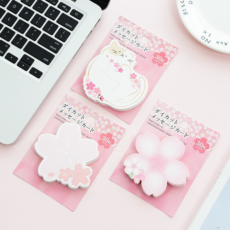 

Sakura Spring Cat Memo Pad Notes Memo Notepad Creative School For Children BZNVN Simple Student supplies