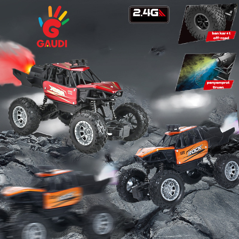 GIGITOY Mobil Remote Control Spray Mainan RC Mobil Climbing Car 2WD Powerful Dengan Lampu Remote Con