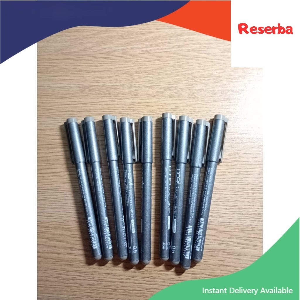 

COPIC Multiliner Color Warm Grey Abu-abu Satuan Drawing Pen ( Clearance Sale)