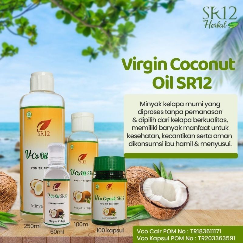 

VCO VICO OIL SR12 / Minyak Kelapa Murni 100% SR 12 / 60ml 100ml 250ml Kapsul