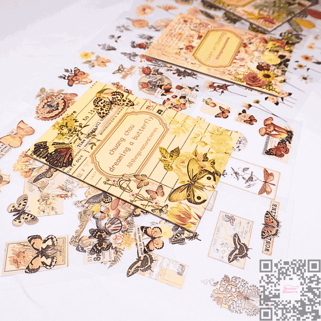 

[20 Lembar/Pack] Sticker Book All Things Natural Series Buku Stiker Dekorasi Scapbook DIY Junk Journal Aesthetic Murah