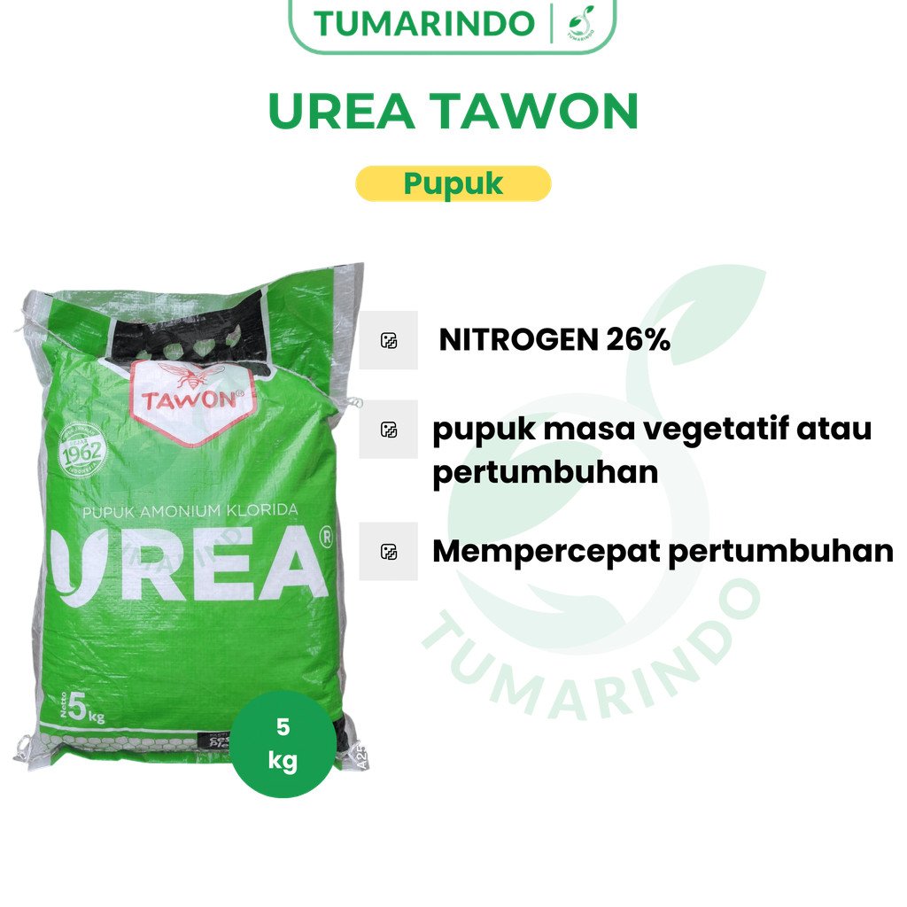 Urea Tawon 5 Kg Kemasan Pabrik Nitrogen 26% Mempercepat Pertumbuhan