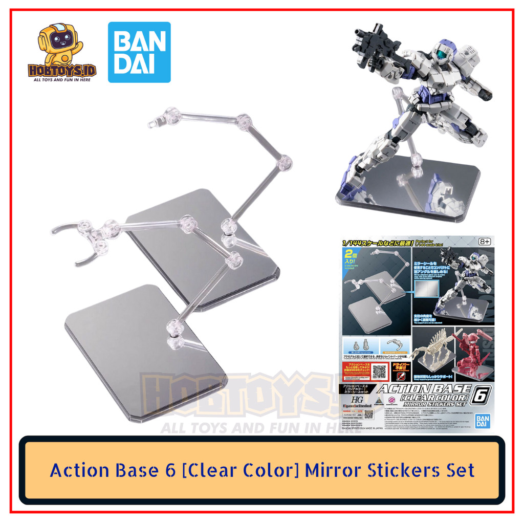 Action Base 6 Clear Color Mirror Sticker Set
