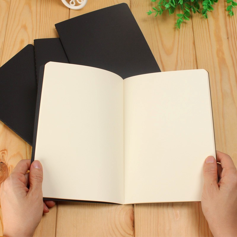 

Kraft Paper Notebook A6 Blank Paper Sketchbook Graffiti Painting Drawing Diary Journal Book School Office Supplies Stationery