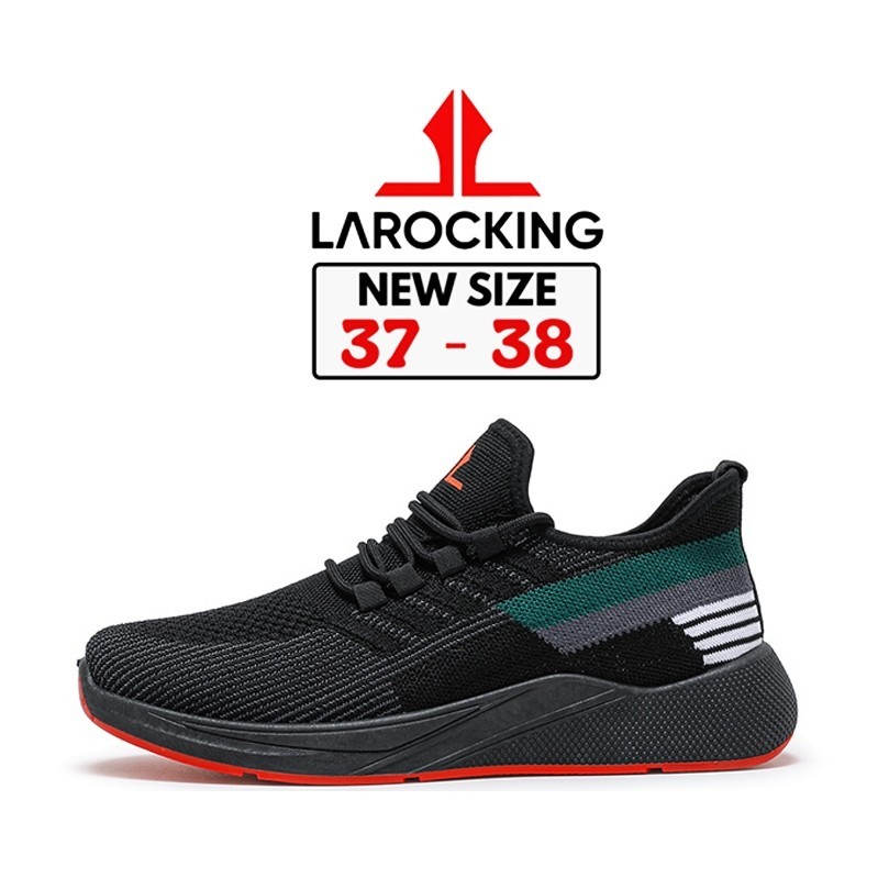Larocking - Vortex Hitam Sepatu Sneakers Running Gym Shoes Sports