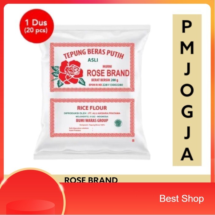 

Rose Brand - Tepung Beras Putih 500 gram 200gr - TBeras 200GRAM