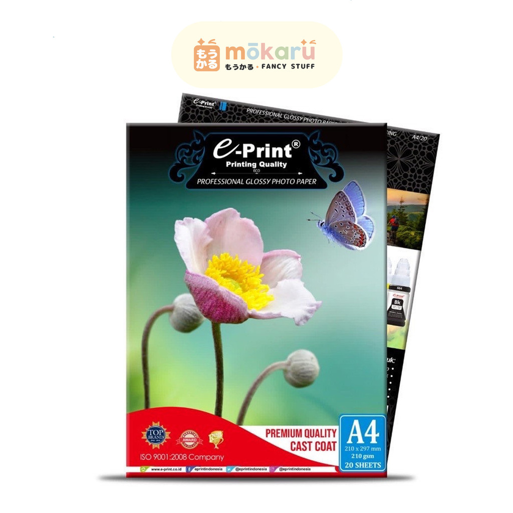 

Eprint E-Print Glossy Photo A4 210gr (20s) Eco BP / Kertas Foto Glossy isi 20 Lembar