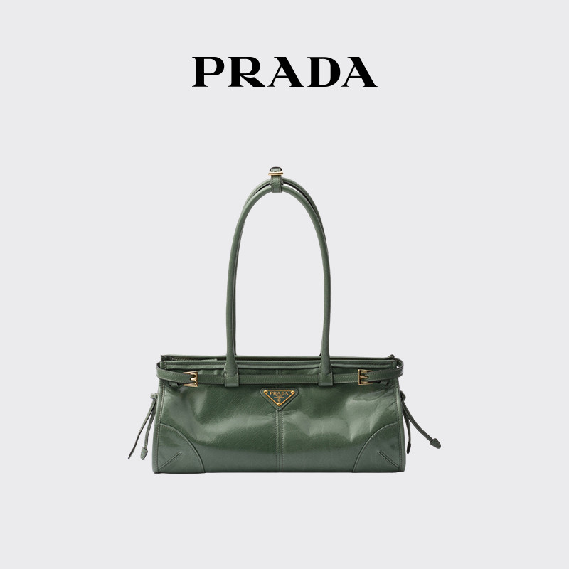 Prada/Prada Women's Metal Logo Medium Leather Handbag