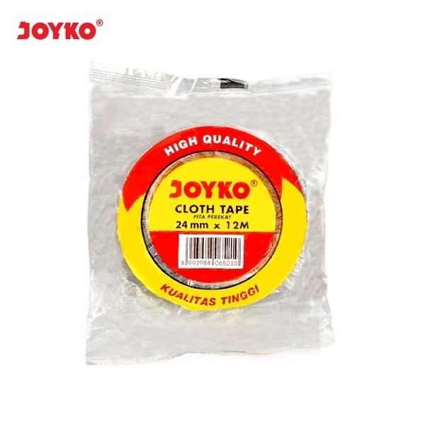 

Cloth Tape Lakban Kain Warna Hitam Joyko 12 meter Orange Core - Terbaik Original Bisa COD