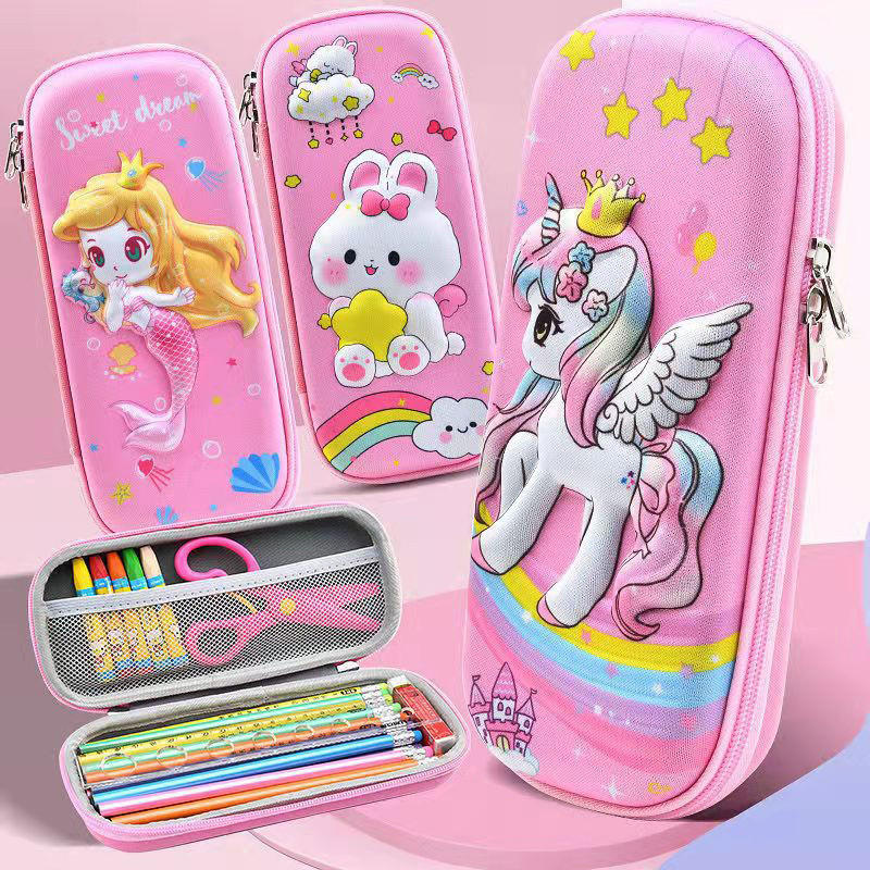 

3D Kawaii Pencil Case EVA Large Capacity Waterproof Light Pencil Box for Student School Supply Stationery bag