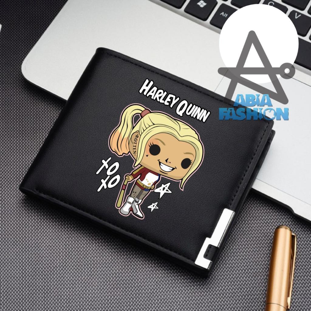Dompet LIpat Gambar HARLEY QUINN Dompet Karakter Dompet Custom [[Free Nama]]