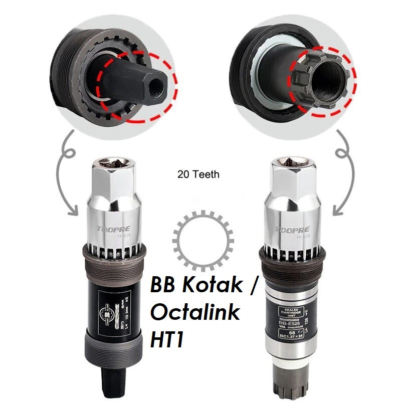 Kunci BB Kotak HT 1 Octalink Toopre Pembuka bottom bracket sepeda