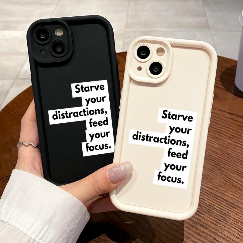 Casing For OPPO A38 A31 2020 A32 A33 2020 A35 2021 A36 Soft Silicone Case Simple Proverbs Camera Pro