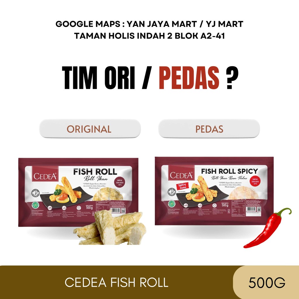 

Cedea Fish Roll Original / Fish Roll Spicy Pedas [500g]