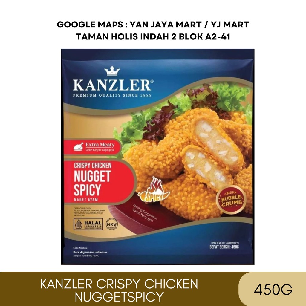 

Kanzler Spicy Crispy Chicken Nugget / Naget Ayam Pedas 450gr