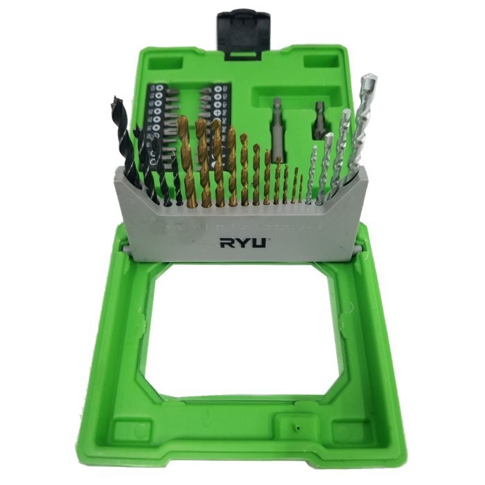 Mata Bor dan Obeng Set RYU 41 PCS – Set Mata Bor Kayu, Besi, Beton & Obeng, Alat Pertukangan Lengkap