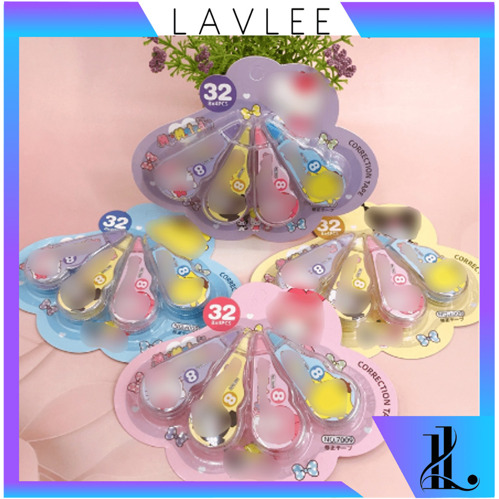 

Lavlee - S5740 Tipex Lucu / Penghapus Pulpen Roll Correction Tape / 4 Pcs Correction Tape / Tipe X Pita / Correction Tape