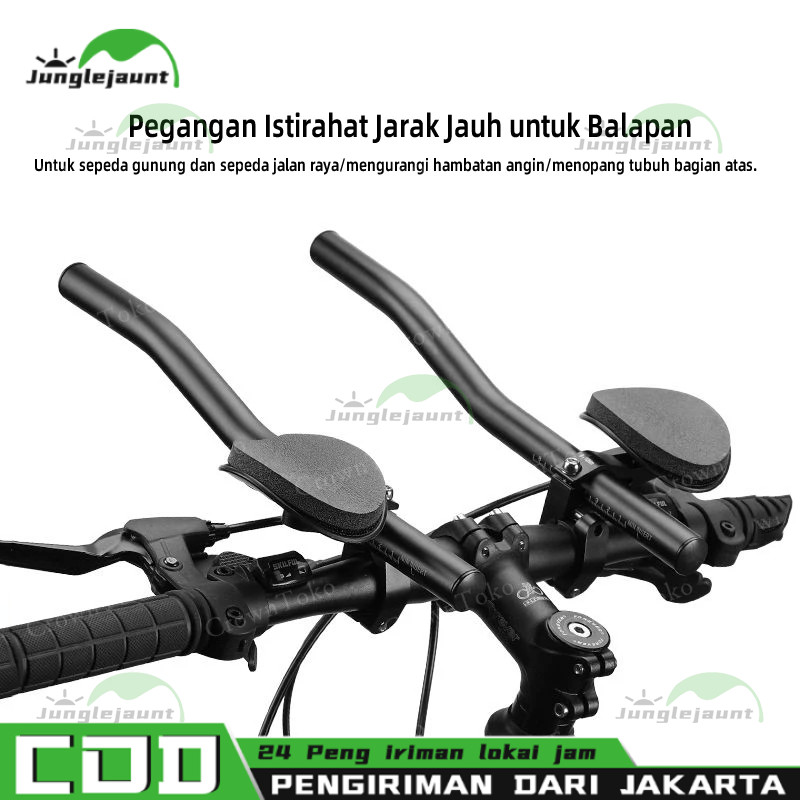 1Set Setang Istirahat Sepeda Gunung Stang TT Triathlon Restbar Balap Aerobar Handlebar Rest Bar Drop