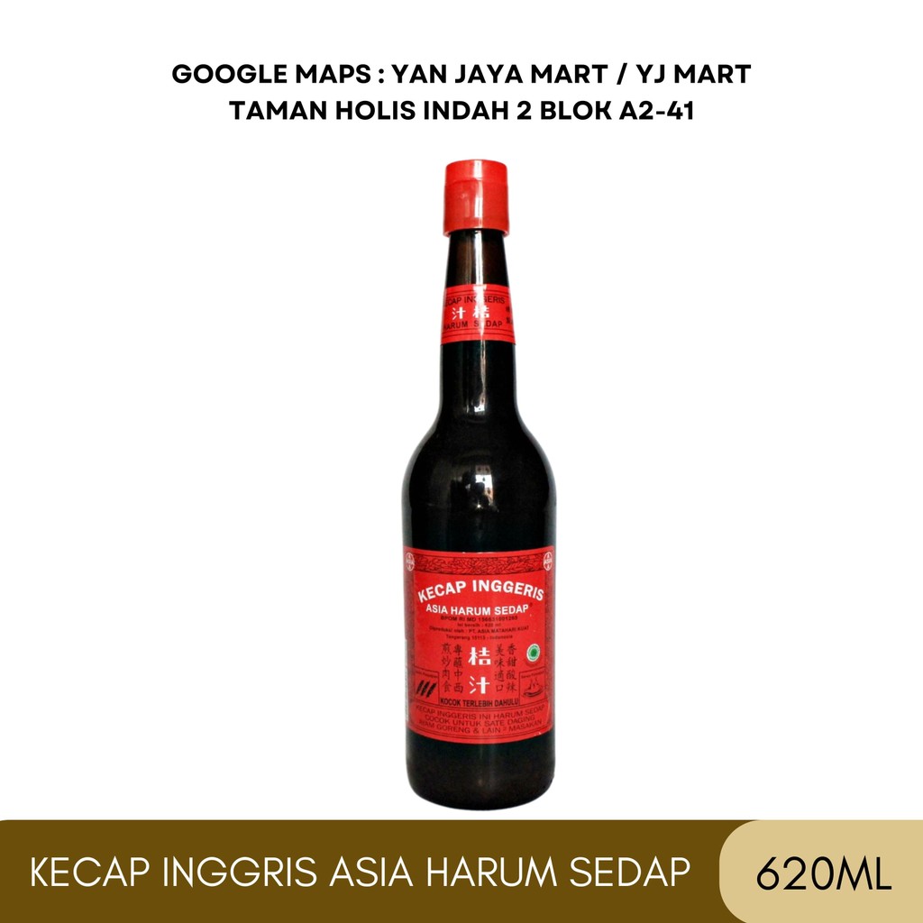 

Kecap Inggeris / Inggris / Asia Harum Sedap Kemasan Botol Kaca 620ml