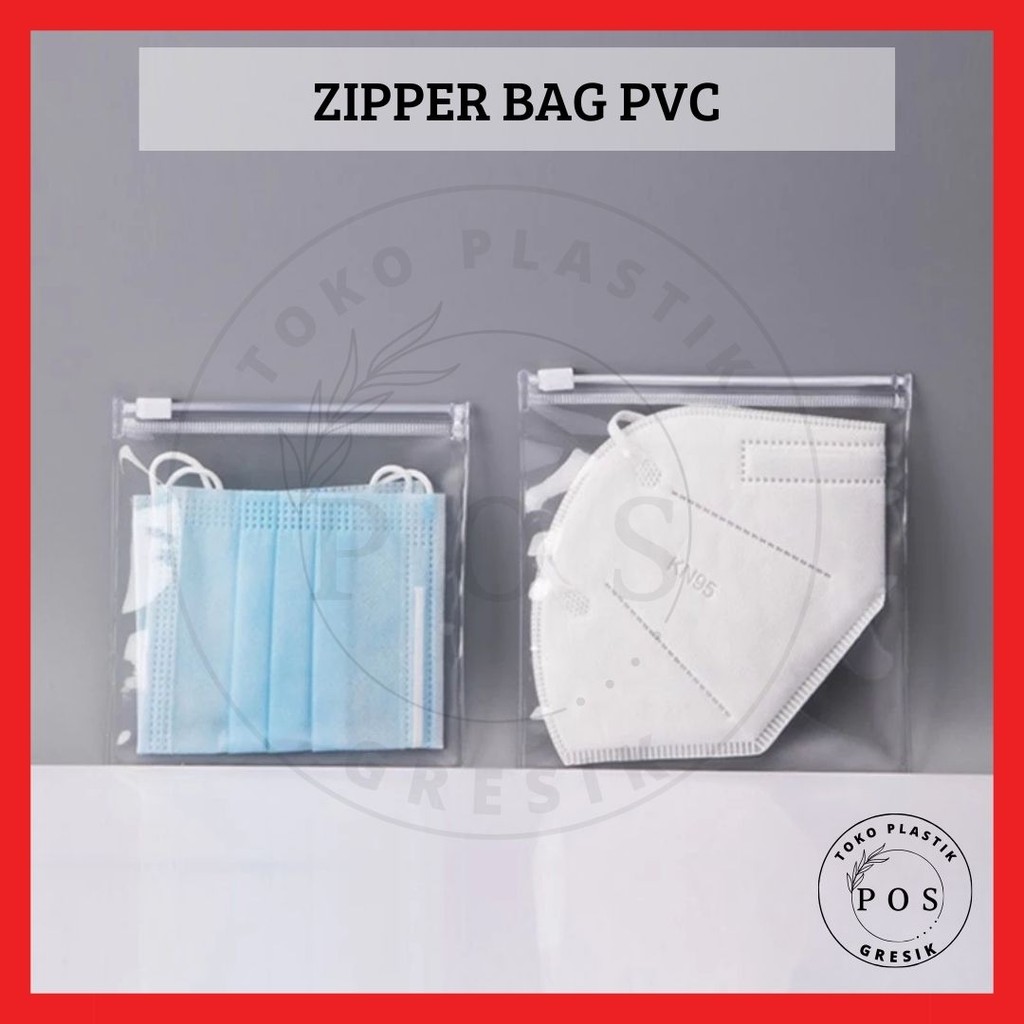 PVC ZIPPER BAG Zip Lock Masker | Travel Pouch Ziplock ATK | Kantong Zipper Makeup Kosmetik Zipper St