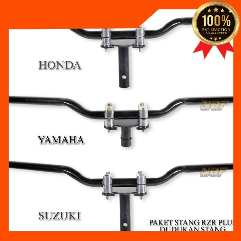 NEW STANG RZR PLUS DUDUKAN STANG UNIVERSAL HONDA YAMAHA SUZUKI MATIC BEBEK PAKET LENGKAP SATU SET SE