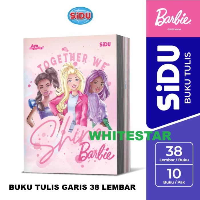 

buku tulis garis sinar dunia 38 lembar sidu - motif barbie
