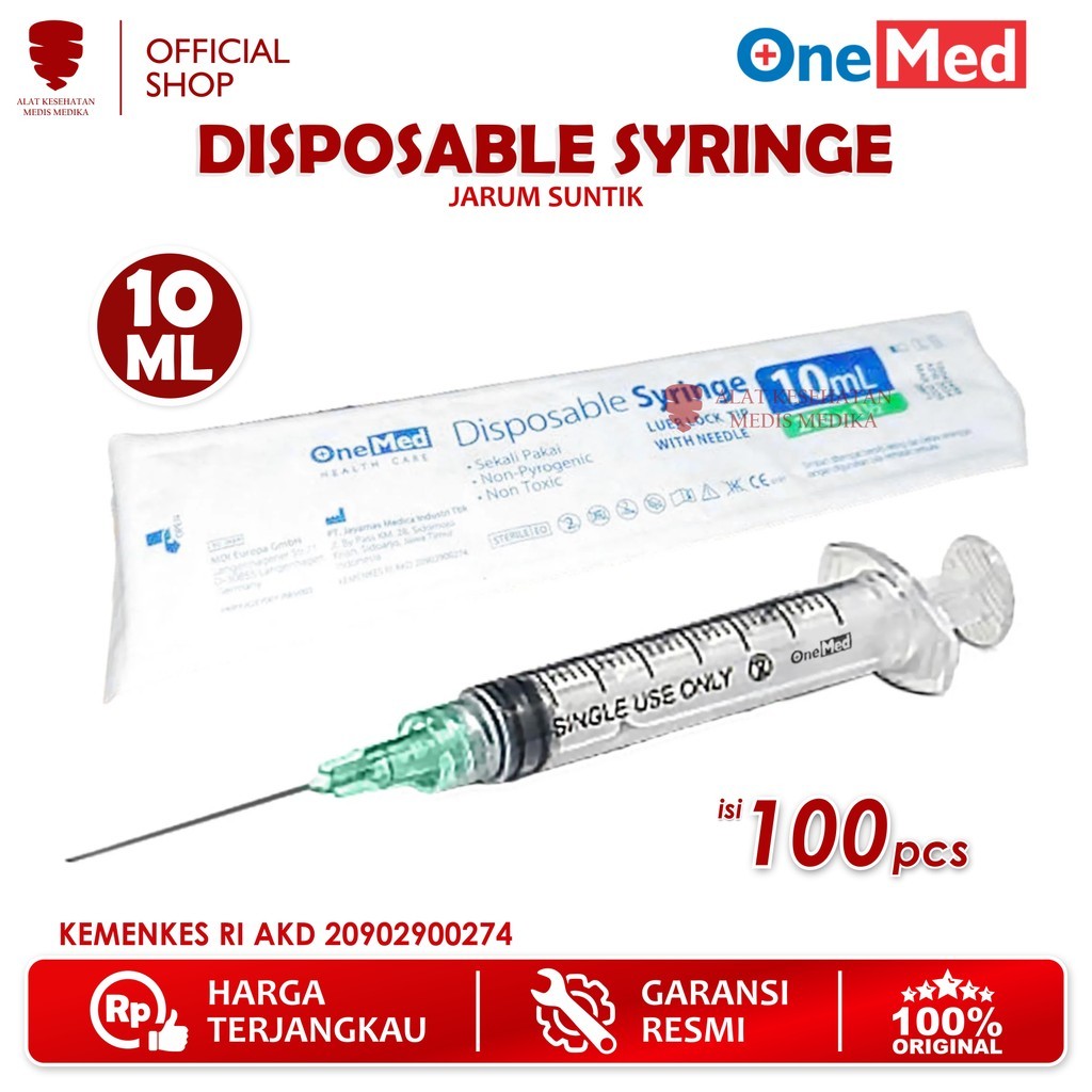 Syringe With Needle 10cc Spet Spuit Jarum Alat Suntikan Terumo 10 cc Medis