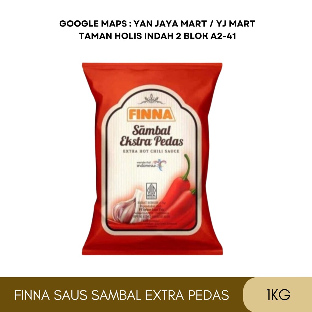 

Finna Saus Sambal Ekstra /Extra Pedas / Ekstra Hot Chill Sauce 1 Kg