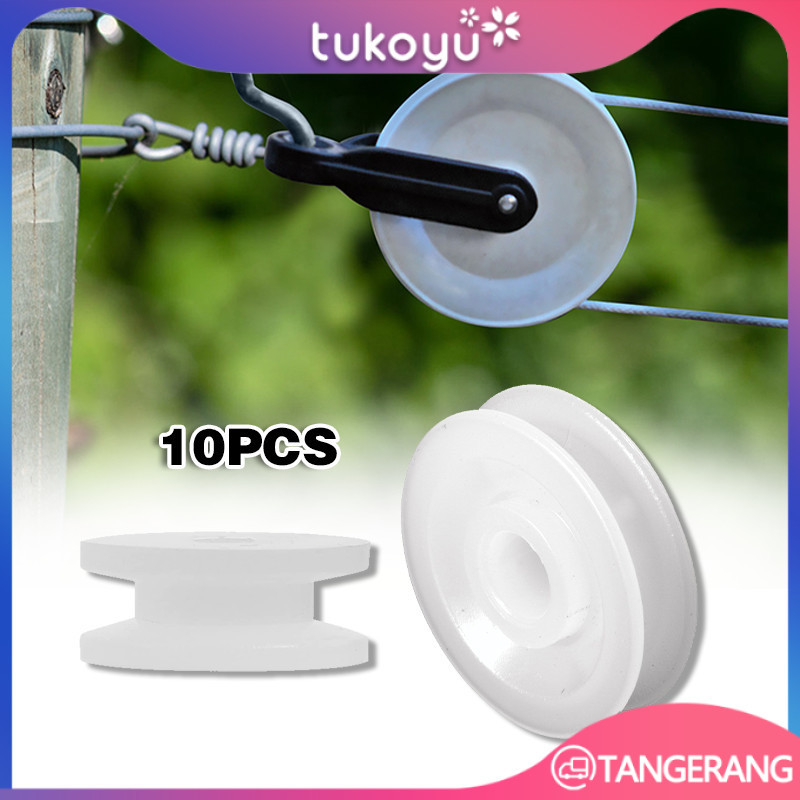 10pcs Roda Katrol Plastik Mini 2x9.3mm Pulley Wheel Untuk Diy Mainan Edukasi Gear Motor Sains Teknol