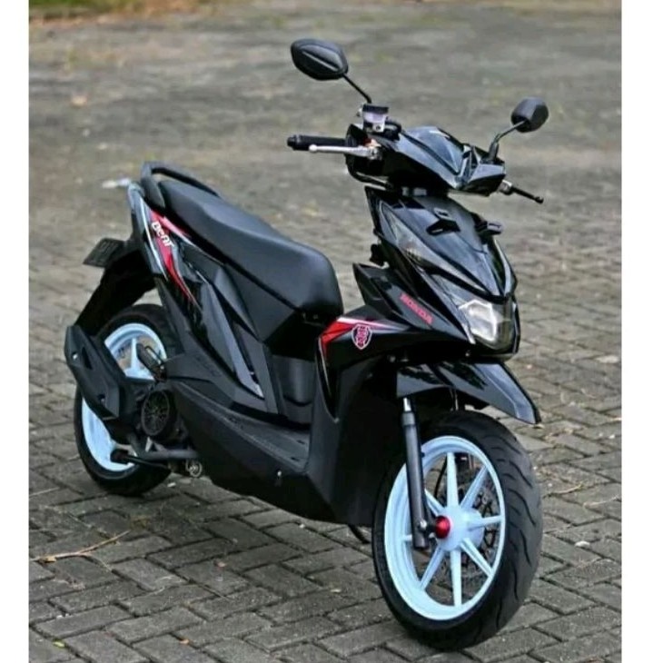 stripping sticker Lis standar Honda beat tahun 2019 hitam