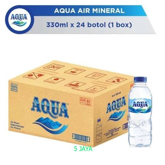 

aqua 330ml isi 24botol dus