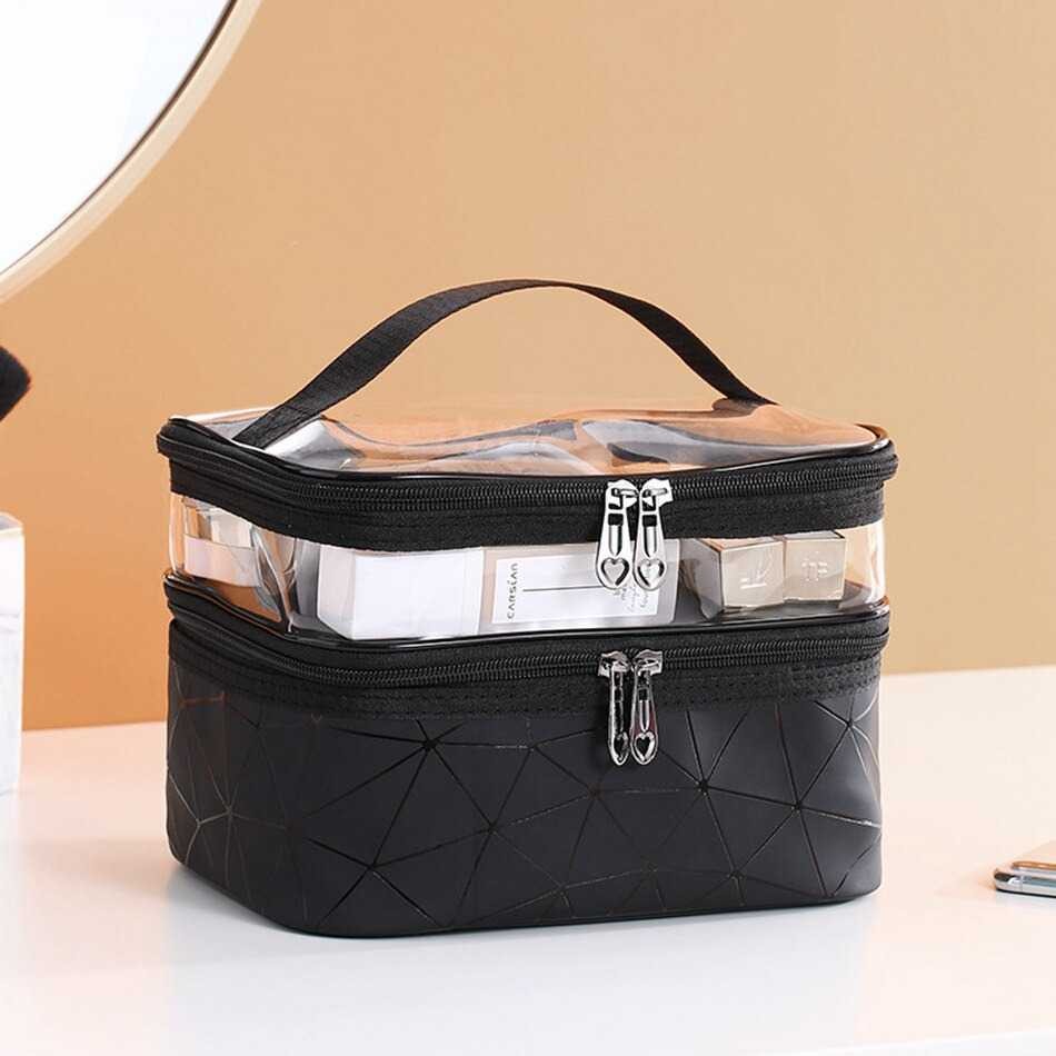 

QEHIIE Tas Kosmetik Make Up Travel Wanita Vinyl - Q686 -BESTINME