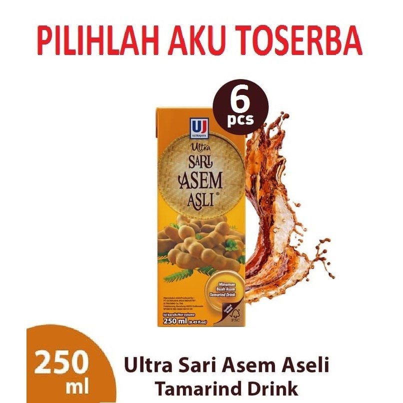 

ULTRA SARI ASEM ASLI 250 ML - ( HARGA 6 PCS)